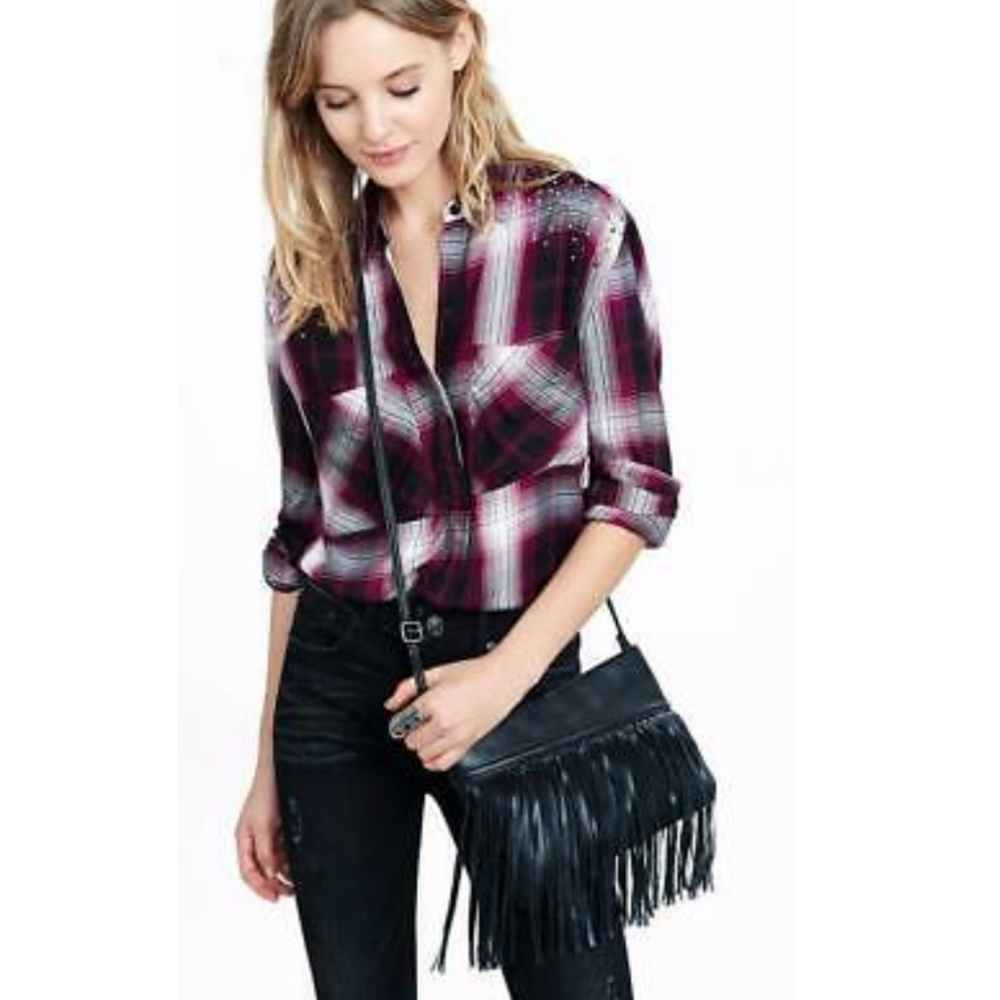 Express Studded Plaid Button Down - Picture 15 of 15